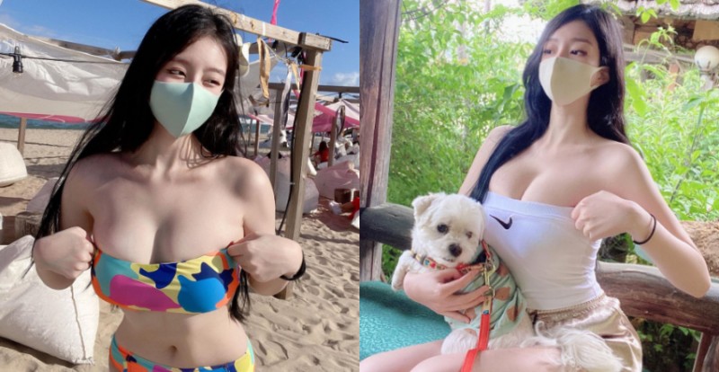 【球盟会】抱歉奶太大！「巨乳妹子」衣服總是往下掉　平口真的撐不住！