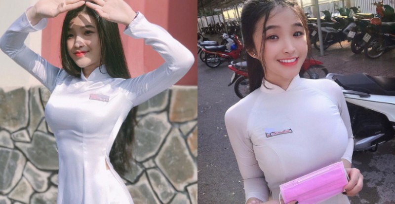 【球盟会】奧黛最高！「越南學生妹」傳統服飾展現巨乳曲線　緊繃布料太性感