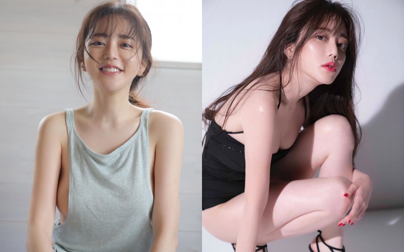 【球盟会】正妹大胃王「谷あさこ」細肩帶背心內衣失蹤　轉身「側乳溢出」飽滿胸型外洩