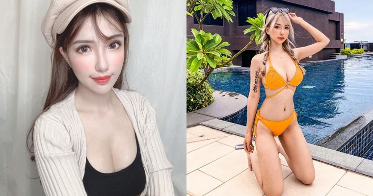 【球盟会】臉蛋夢幻、身材火辣！正妹「Nancy 韓智恩」完美駕馭「亮橘色比基尼」曬深溝、纖腰