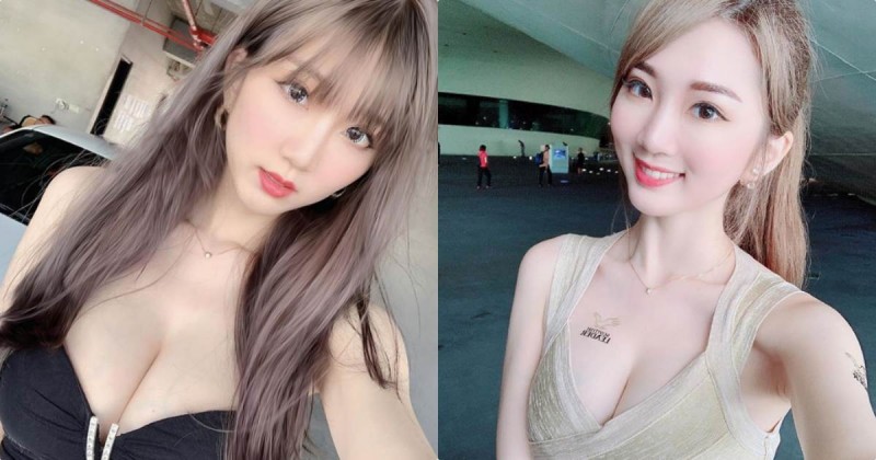 【球盟会】超甜神級正妹「萍萍兒Ping」，低胸裝蹦出「白嫩美乳」！
