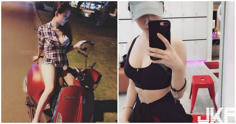 【球盟会】爆乳機車妹路上曬「白嫩雪乳」！路人圍觀：是不是沒穿褲子！？