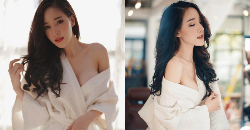 【球盟会】「巨乳妹子」浴巾滑落　白嫩乳球差點掉出！「極品蜜桃」緊夾小丁褲！