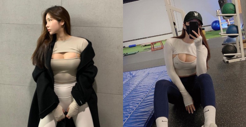 【球盟会】韓國「巨乳姐姐」把袖套衣服穿出性感新高度　快滿出的乳量太猖狂