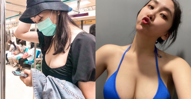【球盟会】捷運遇見妹子大爆乳！兇猛護理師「歐歐ouou」展現呼之欲出的乳量