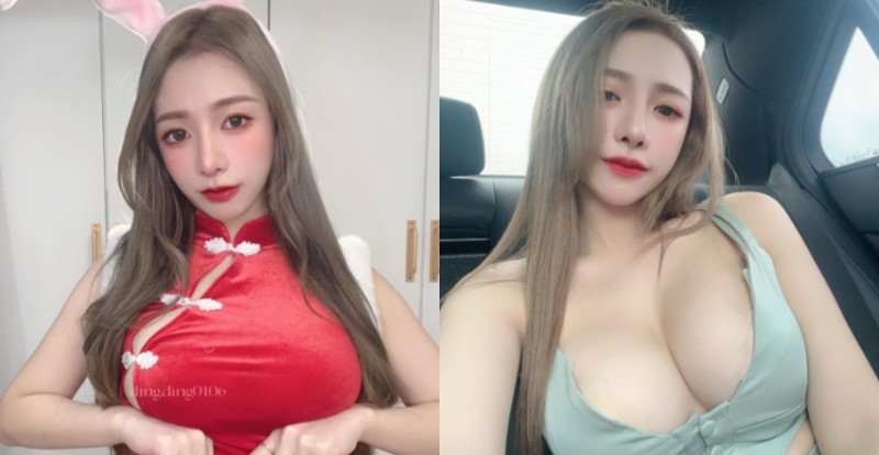 【球盟会】向長輩拜年？性感御姊系正妹「丁丁dingding」旗袍被巨乳撐爆