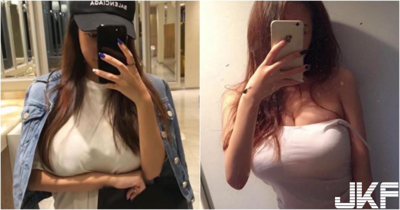 【球盟会】太誇張啦！「澎湃巨奶妹」前凸後翹好惹眼！「胸部太重」受不了用手撐著！