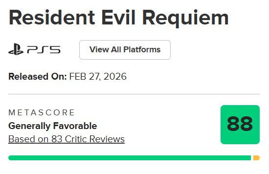 【球盟会】《生化危机9》全球媒体评分出炉：MC开分88，IGN9分/GS8分