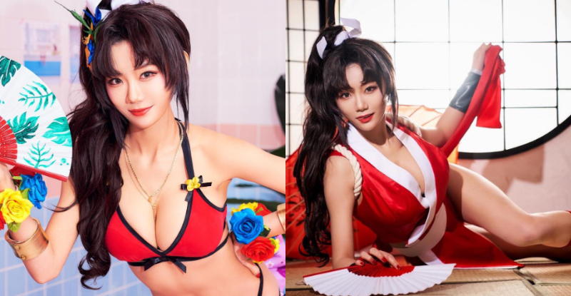 【球盟会】真人版娜美改當「超巨乳不知火舞」　一趴地渾圓美乳差點掉出