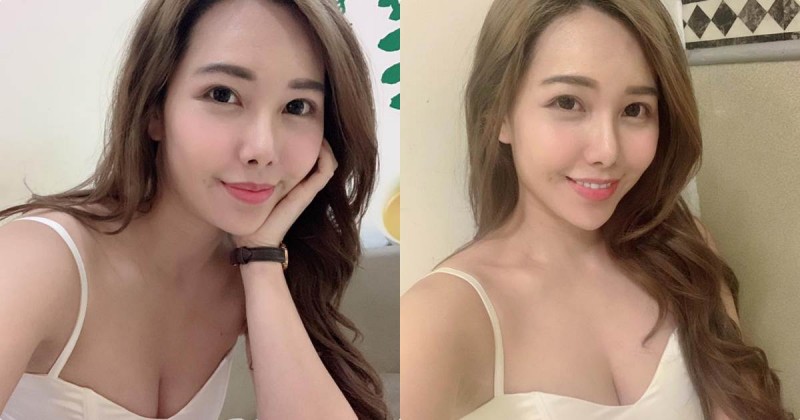 【球盟会】正妹直播主自拍展現「誘惑美乳」，低胸的深溝視角好迷人！