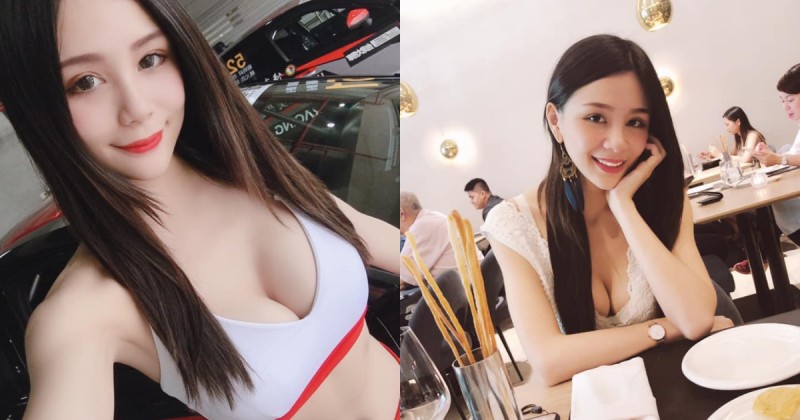 【球盟会】嗶嗶嗶犯規囉～大鵬灣車模YuYu奶茶兒「車頭燈太亮眼」 美腿纖腰逼人油門催落去！