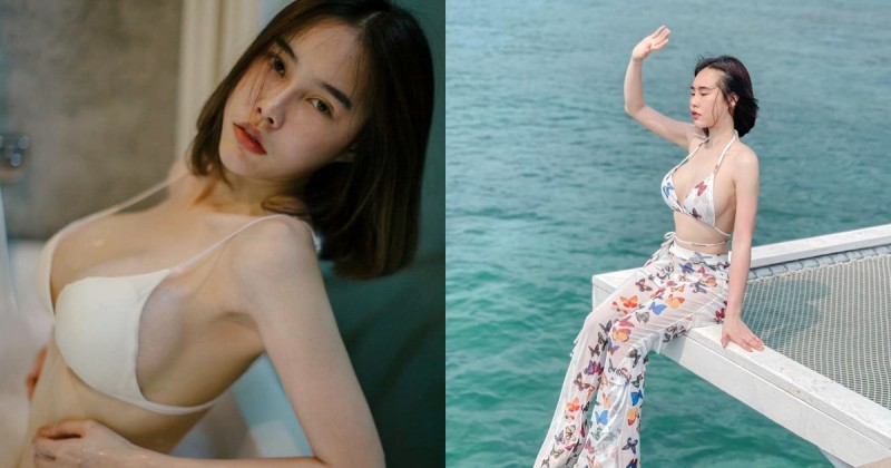 【球盟会】巨乳女友泰國度假「美胸大溢出」！乍看以為是「三顆球」在走動！