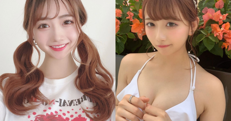【球盟会】隱乳認證！21歳甜美櫻花妹「亀田真由」驚見性感深溝，粉絲：青春肉體真香