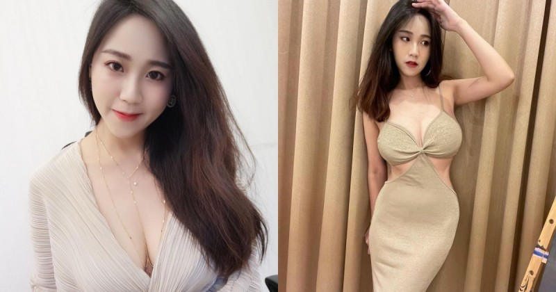 【球盟会】超兇深V把項鍊吃掉！「最派國文老師」F罩杯有夠狂，露腰小洋裝讓人目不轉睛！