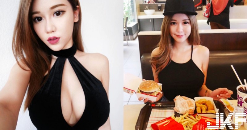 【球盟会】拍到「麥當勞巨乳正妹」！桌上擺著「兩顆大漢堡」讓人食指大動…想跟她喝奶茶！
