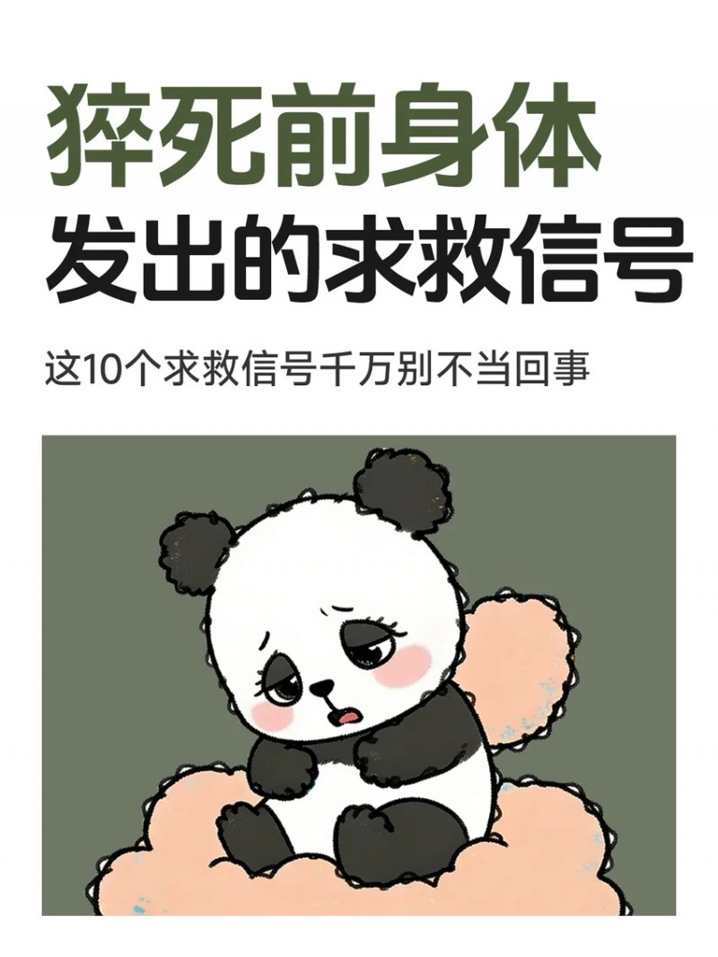 【球盟会】猝死前身体发出的10个求救信号