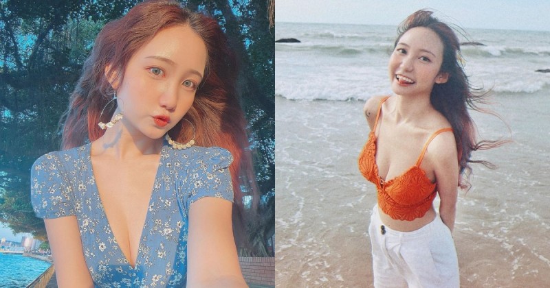 【球盟会】美波正妹「蔣馨」海邊玩耍流露自然美，「躺平溢奶」畫面更是可觀！