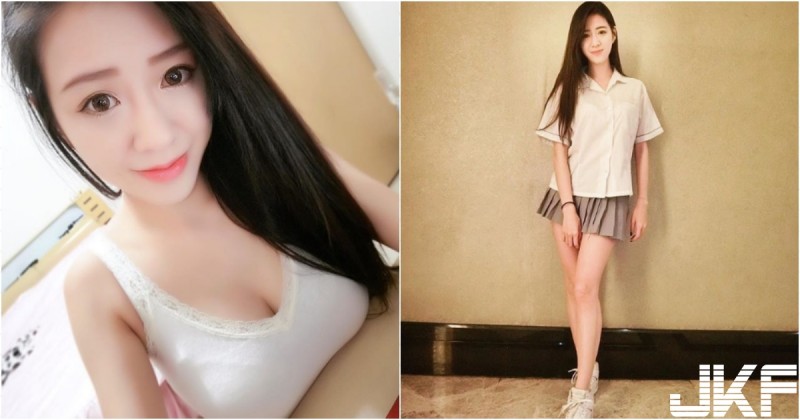 【球盟会】發育真好！「美乳學生妹」錢櫃出沒！超短制服裙露出「雪白大腿」好青春啊！