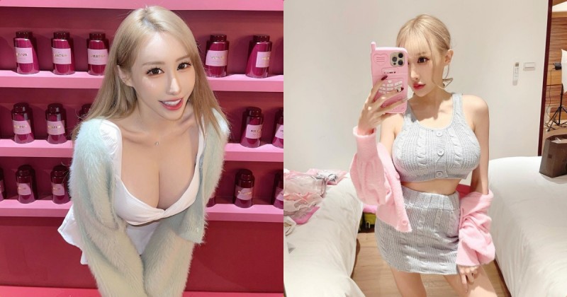 【球盟会】E奶小隻馬「陳潔兒」性感前彎，「飽滿的美乳」快掉出了！
