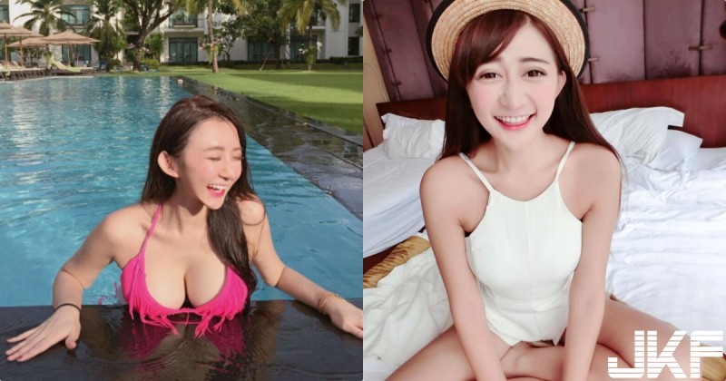 【球盟会】泳池驚見「爆乳版陳意涵」！大眼甜笑正妹的「渾圓雙乳」被擠出來，這畫面太養眼啦～