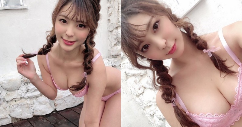 【球盟会】甜心櫻花妹「彎腰倒出火辣F奶」，「豐滿視角」辣到讓人受不了！