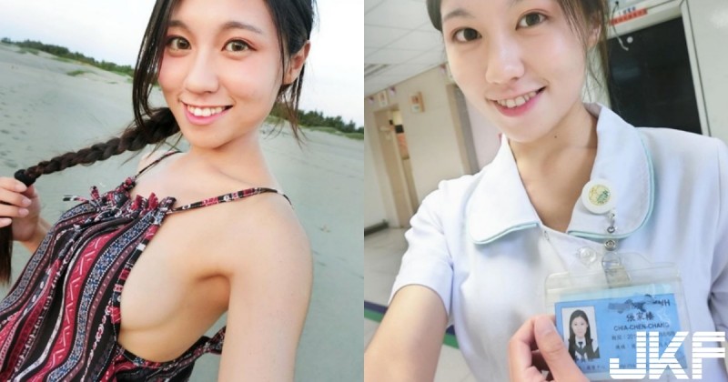 【球盟会】小護士「側乳外漏」太猛了！護理師制服下藏「渾圓美乳」好兇猛，甜甜一笑直接戀愛！