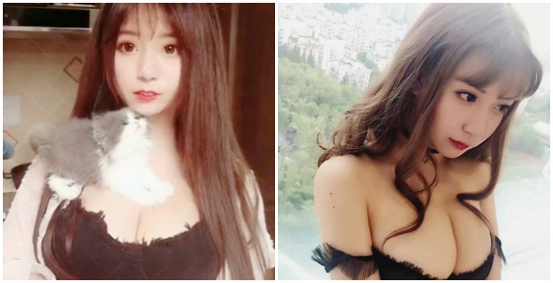 【球盟会】巨乳才有的特技！「巨乳正妹」貓九醬可以在奶奶上放隻貓，奶量也太狂了吧！