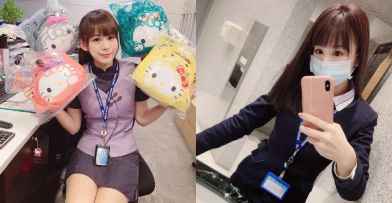 【球盟会】板信銀行「正妹行員」制服底下是修長美腿　網友：想存兩億給她