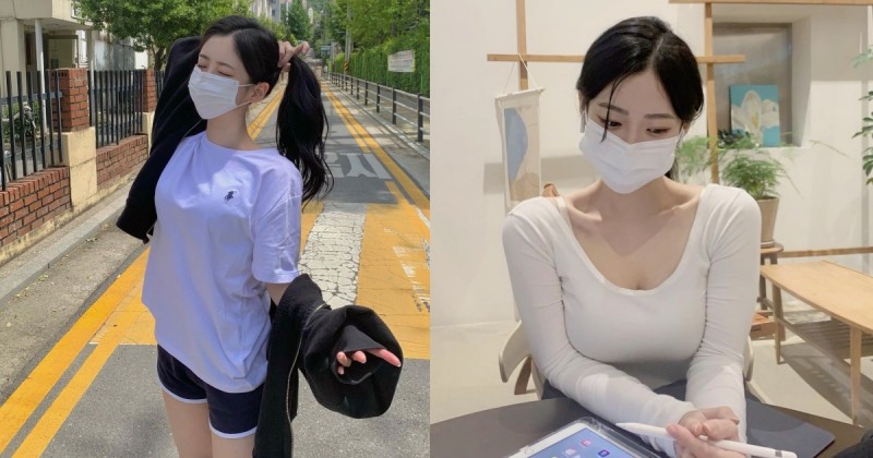 【球盟会】咖啡廳「口罩小姊姊」甜美氣質讓人心動！高顏值散發滿滿魅力