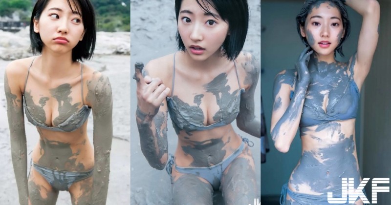 【球盟会】衝一波！海水浴場驚見「爆乳版結衣」身著「危險泥巴衣」！爆乳好身材讓人失去理智