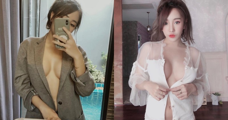 【球盟会】中空才是正義！「白皙巨乳妹」穿衣服就愛露奶，日常不穿bra只是小意思！