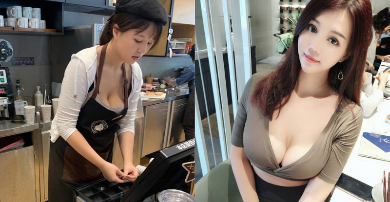【球盟会】台中西屯「咖啡廳店長」爆乳結帳　最強待客之道就是這種