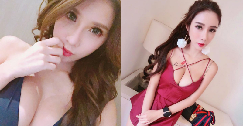 【球盟会】胸殺案無誤！女神77巨型車頭燈「深溝比臉長」！混血外型讓粉絲都著了魔…