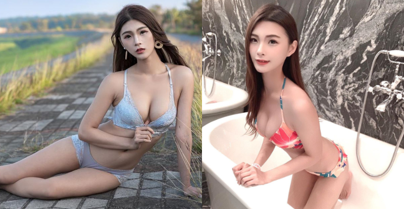 【球盟会】撿到長腿正妹！「雪莉Shally Chen」人行道上只剩內衣褲，小手任性一拉濠溝順勢彈出！