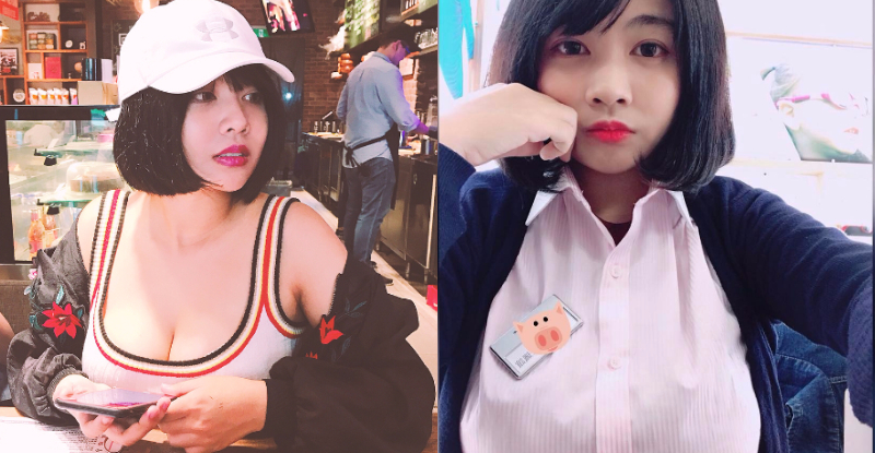 【球盟会】短髮「凶狠正妹」巨乳端上桌！比例失調的上圍快把「上衣撐爆」！