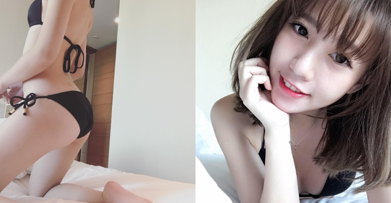 【球盟会】俏臀正妹飯店自拍「性感泳裝」，迷人臀線讓人招架不住！好想下水跟她一起玩！
