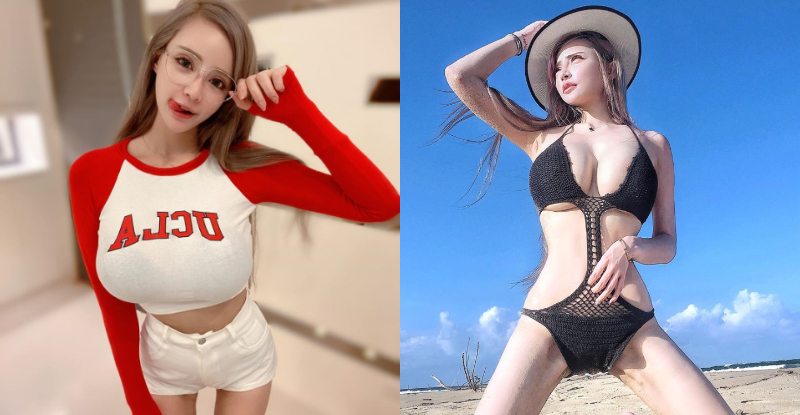 【球盟会】奶G妹「元欣」抓住夏天尾巴到海邊戲水　渾圓巨乳快包覆不住！