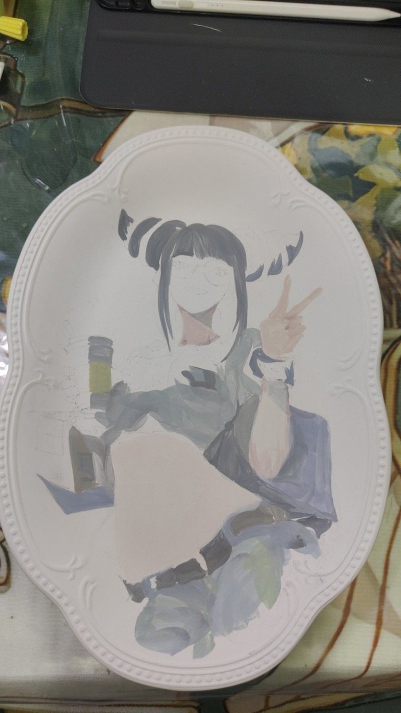 【球盟会】第一次画釉下彩