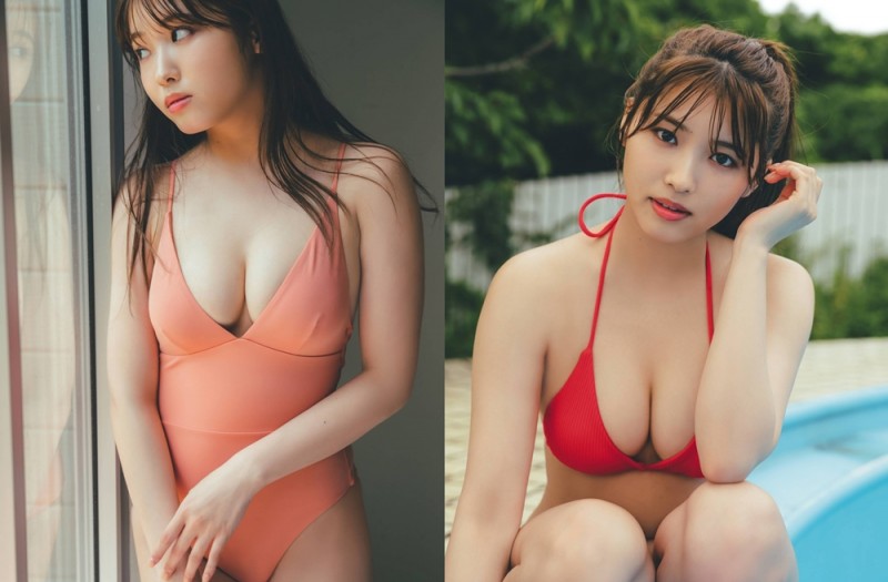 【球盟会】岐阜の天使「古田愛理」辣穿比基尼深溝乍現　雪白稚嫩肉體散發青春活力