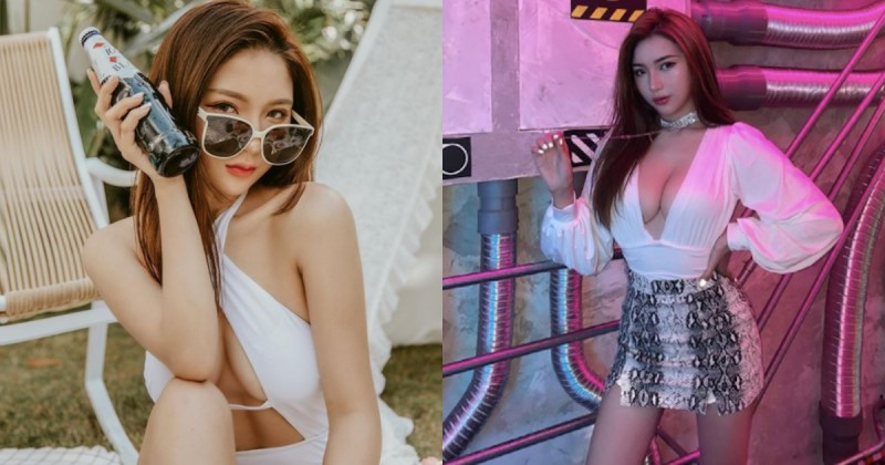 【球盟会】這V快開到肚臍！21歲火辣正妹米樂「雙峰好飽滿」，性感穿搭辣到上海去！