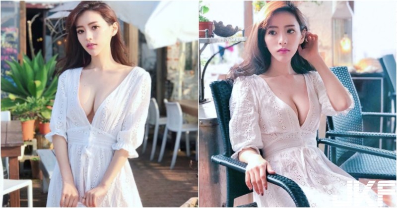 【球盟会】街邊驚現「深V爆乳正妹」！低胸洋裝大秀「雪白巨乳」太撩人！胸下陰影路人都看呆啦！