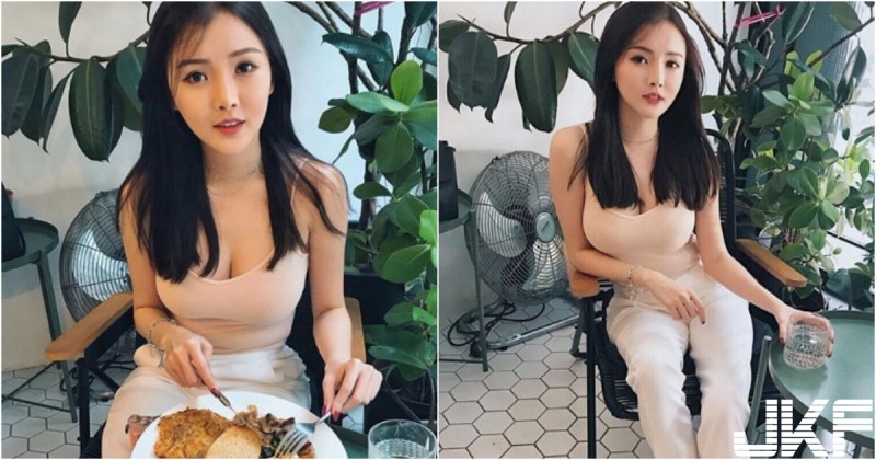 【球盟会】「氣質奶妹」大吃美式早餐！「爆乳背心」擋不住曼妙曲線！好想坐她對面！
