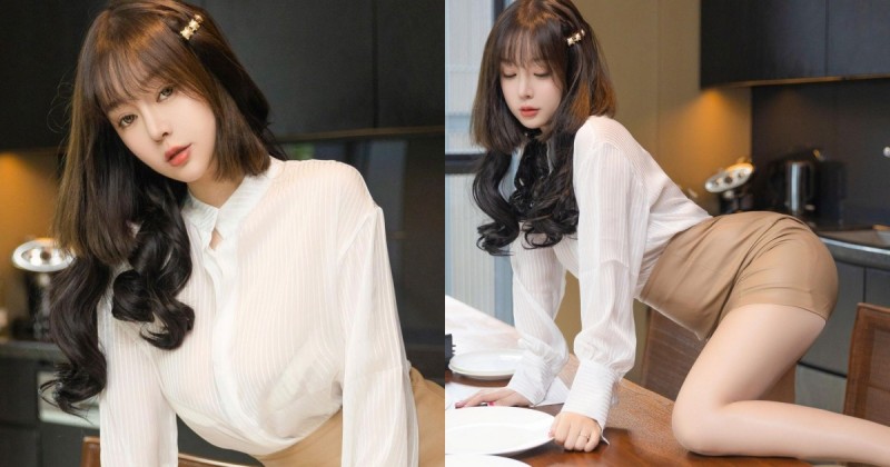 【球盟会】「巨乳秘書」爬上餐桌！超火辣「翹臀美腿」美味滿分，光看就讓人口水直流！