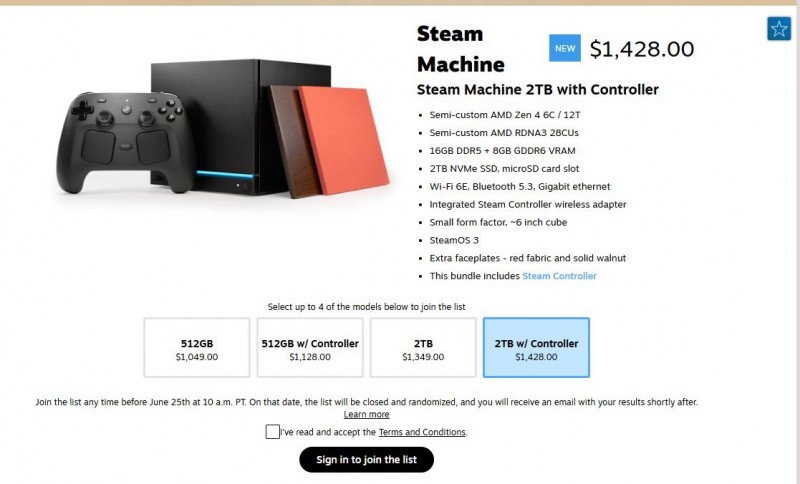 【球盟会】Steam Machine售价49/28/49/28，6月30日发售