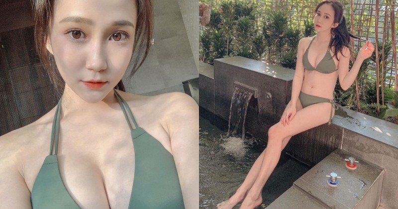 【球盟会】雪白巨峰來啦！甜美正妹「安琪」展示多角度渾圓美乳，每套比基尼都好辣！