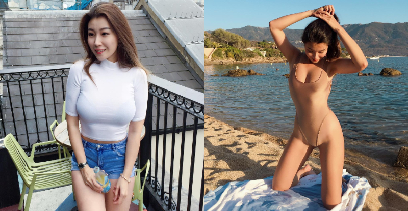 【球盟会】D級乳神好大方！超貼緊身衣露出「肉色駱駝蹄」，連兇暴長輩都見客了！