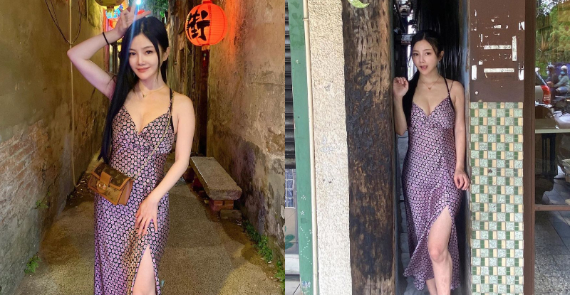 【球盟会】性感姊姊「小桃子」古都秀玉腿，美體深卡「台南摸乳巷」讓人超想貼著走！
