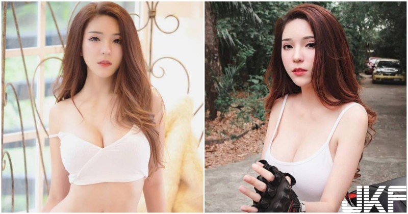 【球盟会】泰國巨乳正妹激似李毓芬，穿小背心露出「深V白皙美乳」！