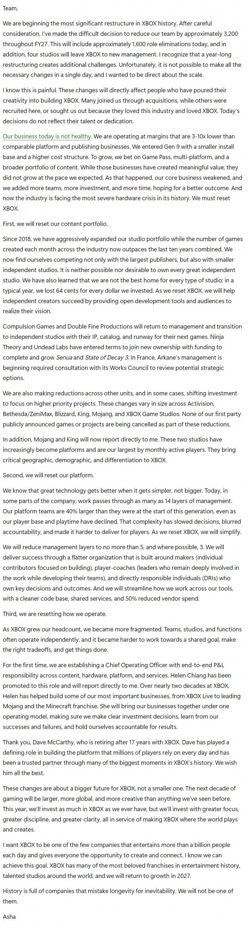 【球盟会】XBOX宣布裁员3200人！另有四家工作室脱离