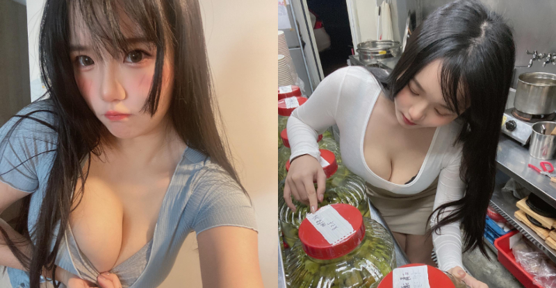 【球盟会】大眼正妹「寶7」無辜臉下卻擠邪惡炸彈，「軟嫩巨乳」直接蹦出領口